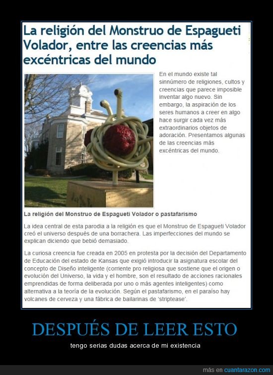 religión,existencia,espagueti volador,duda